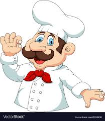 Vector Illustration Of Chef Cartoon Download A Free Preview Or High Pdf And High Resolution Jpeg Versions Cartoon Chef Cartoons Vector Bunny Painting
