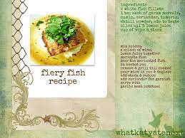 Fiery Fish Recipe Card Cooking Recipes Fish Recipes Recipes
