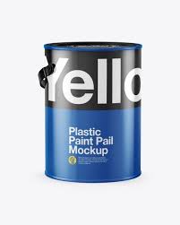 Plastic Bucket Mockup Half Side View In Bucket Pail Mockups On Yellow Images Object Mockups Mockup Free Psd Mockup Free Download Mockup Psd
