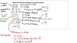 Ib Physics Sl Review Data Booklet Option B Quantum And Nuclear Youtube