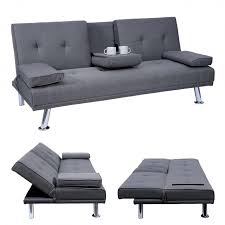 Model created in 3dsmax 2014 and converted for 3dsmax 2011, rendered with vray 3.2. 3er Sofa Hwc F60 Couch Schlafsofa Gastebett Tassenhalter Verstellbar 97x166cm Textil Dunkelgrau