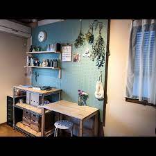 部屋全体 無印良品 diy 花のある暮らし ミルクペイント などのインテリア実例 2018 02 12 07 20 44 roomclip ルームクリップ 収納 住宅 インテリア 実例 インテリア