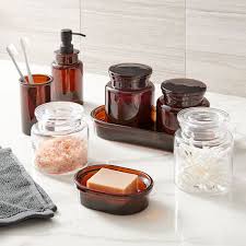 Mygift set of 3 clear glass apothecary jars. Apothecary Glass Lidded Canisters Clear