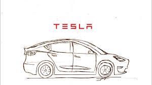 The tesla color palette for the company are black, white, red and few shades of grey. How To Draw A Tesla Model 3 Youtube