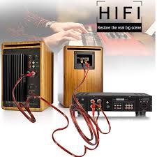Each end needs at least ¾ inches strip of the wire. Buy Hifi Ofc Speaker Cable With Banana Plug To Y Spade Plug 4mm Banana Plug To Fork Plug Speaker Wire Cord Jumper Cable For Speaker Amplifier 2pcs 2m Online In Turkey B08scm3s5y
