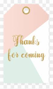 Print the favor tags on card stock, trim them, punch a hole, fill a baggy with your favorite candy, put a cord through the hole and you're ready to display them! Baby Shower Thank You Tag Printable By Littlesizzle Thank You Tag Png Free Transparent Png Clipart Images Download