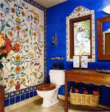 Bathroom sinks mexican ceramic hand paint drop in undermount. 43 Mexican Style Bathrooms Ideas Bathroom Styling Mexican Style Spanish Bathroom