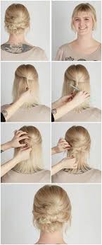 Short Hair Updos How To Style Bobs Lobs Tutorials Acconciature Semplici Acconciature Capelli Corti Idee Per Capelli
