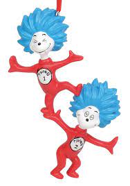 We offer a ton of thing 1 and thing 2 for twins! Thing 1 And Thing 2 Dr Seuss Ornament
