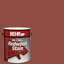 Behr 1 Gal Redwood Solid Color Oil Latex Exterior Wood Stain