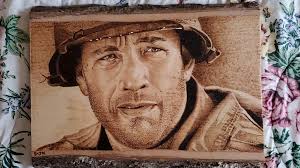 Woodburning art piece for office wall