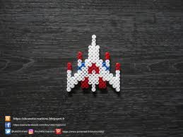 Galaga Vaisseau Spatial Perles Hama Galaga Spacecraft Perler Beads Perles A Tisser Perle Point De Croix