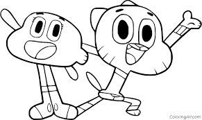 On coloringpages7.info, you will find free printable coloring pages for kids of all ages. The Amazing World Of Gumball Coloring Pages Coloringall