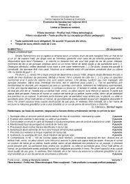La bacalaureat 2013, este pentru prima dată când elevii primesc subiecte diferite în funcţie de profilul urmat la liceu. Subiecte Bacalaureat 2013 Profilul Real Blogul Profesorului De RomanÄƒ