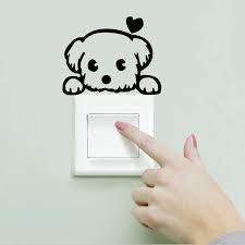 Wall art stickers could be the answer to all your university bedroom decorating woes. Cute Sleeping Cat Dog Switch Wall Stickers Decals Home Decoration Bedroom Living Room Buy Cute Sleeping Cat Dog Switch Wall Stickers Decals Home Decoration Bedroom Living Room Online At Best Prices