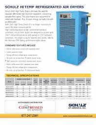 Schulz Of America Smh 040 Up Td 39 Cfm High Temperature Refrigerated Compressed Air Advisors