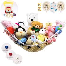 It features a comfortable cushion base that is made from cotton and polyester fabric. Stuffed Animal Toy Hammock Premium Plush Toy Hanging Organizer Jumbo Extra Large Storage Mesh Pet Net With Hand Decorated Buttons Organize Clutter In Kids Room Provide 3 Utility Hooks White Buy Online In El Salvador At Elsalvador Desertcart Com