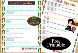 Let's embark on a journey of marriage, shall we? Free Printable Cinco De Mayo Trivia Quiz
