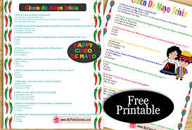 If you can ace this general knowledge quiz, you know more t. Free Printable Cinco De Mayo Trivia Quiz