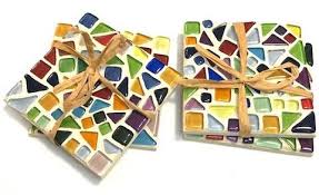 Mosaic Coasters Simply Beautiful Presents Mosaic Tiles Crafts Mosaic Tile Art Mosaic Art Supplies