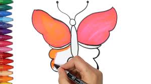Wie Zeichnet Man Einen Schmetterling Zeichnen Und Ausmalen Fur Kinder Youtube