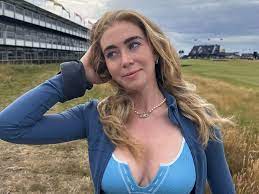 Golf girl Grace Charis in wardrobe malfunction as top comes undone at The  Open - Daily Star