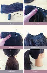 Create A Fuller Looking Pony Tail With This Ponytail Extension Diy Http Sunniebrook Com Diy Ponytail Extension Diy Ponytail Diy Hair Extensions Diy Wig