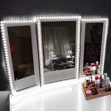 Love how bright it is. Led Vanity Mirror Lights Kit 13ft Flexible Led Makeup Vanity Mirror Light Strip Dimmable Dressing Table Kit Diy Hollywood Style Light Walmart Com Walmart Com