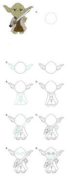 A Step By Step Guide To Drawing A Baby Yoda Yoda Drawing Drawing Tutorial Easy Star Wars Drawings