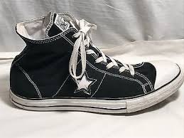 Black And White Chucks Mens Mens Converse One Star Chuck Taylor Black White High Top Sneakers Shoes 13 White High Top Sneakers Converse Men Sneakers