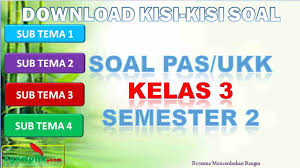 Menghadapi akhir tahun pelajaran, para peserta didik pada jenjang kelas 2 ini diharuskan menghadapi penilaian akhir tahun (pat) atau sebelumnya dikenal dengan istilah ulangan kenaikan kelas / soal ukk kelas 2 semester 2. Kisi Kisi Pas Ukk Kelas 3 Semester 2 K13 Tahun 2021 Nyumplik Com