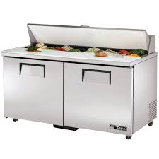 True Tssu 60 16 Ada 60 Two Door Ada Height Sandwich Salad Prep Refrigerator 16 Pans Solid Doors Locker Storage Prepping