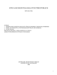 Personal contractual vs functionar public. Doc Etica Si Deontologia Functiei Publice Public Service Ethics And Deontology Stamate Marius Gerald Academia Edu