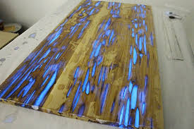 How To Make A Stunning Wooden Table With Glow In The Dark Resin Infill Glow Table Diy Glow Wood Diy
