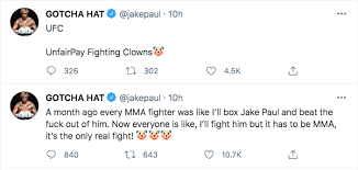 Jake paul had a meteoric rise from viner to disney channel star in the span of just a few years, which definitely deserves some major props. Unfairpay Fighting Clowns Jake Paul Continues His War Of Words With Ufc Fighters Future Tech Trends