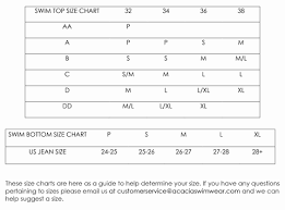 Size Chart Gypsy Beach