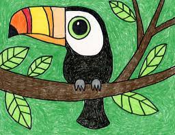 In this activity we talk about a new drawing word, size. How To Draw A Toucan Art Projects For Kids