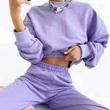 Pin By Diana Popovych On Stuffilike Sweatshirt Suit Sweatshirt Short Purple Pants