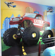 Awesome Wall Mural Monster Truck Bedroom Monster Truck Room Monster Trucks