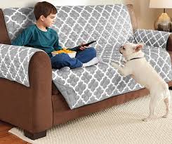 Living Colors Gray Solid Quatrefoil Pattern Reversible Sofa Protector Big Lots In 2020 Sofa Protector Sofa Covers Quatrefoil Pattern