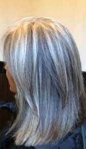 You can't get grey from the orange brassy blonde. Blonde Highlights For Gray Hair Here S A Good Idea To Camouflage Gray Hair With Blonde Gray Ish High Gray Hair Highlights Transition To Gray Hair Hair Styles