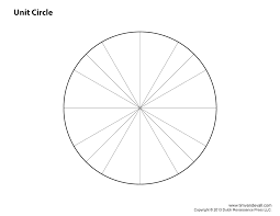 Blank Unit Circle Chart Blank Unit Circle Practices Worksheets Writing Circle