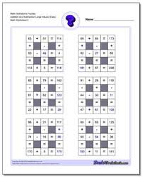 Here you will find our range of 3rd grade math brain teasers and puzzles which will help your child apply and practice their all the free third grade math sheets in this section are informed by the elementary math benchmarks for third grade. Number Grid Puzzles Addition And Subtraction Logic Puzzles With Missing Values And Operations Large