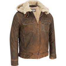 Wilsons Leather Mens Big Tall Vintage Leather Bomber Jacket W Faux Shearling Leather Jacket With Hood Bomber Jacket Vintage Mens Leather Bomber Jacket