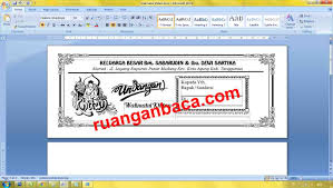 Maybe you would like to learn more about one of these? Siap Edit Format Undangan Walimatul Khitan Ruangan Baca