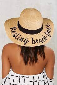 Resting Beach Face Lettering Straw Hat Straw Hat Resting Beach Face Finding My Style