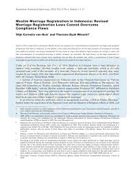 Get your marriage certificate attested. Pdf Muslim Marriage Registration In Indonesia Revised Marriage Registration Laws Cannot Overcome Compliance Flaws