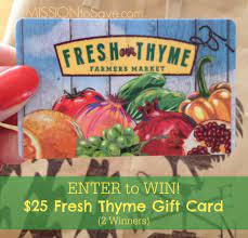 Take a survey once per quarter for your chance to win a $250.00 fresh thyme farmers market gift card. New Fresh Thyme Market Now Open In Dublin Giveaway Mission To Save