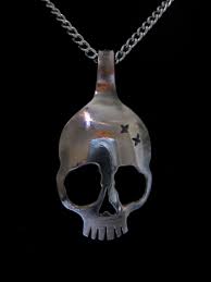 Mini Skull Spoon Necklace Fork Jewelry Flatware Jewelry Jewelry Art