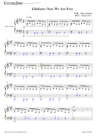 Gladiator Now We Are Free Piano Version Sheet Music Now We Are Free Gladiator Theme Stave Preview 1 Free Piano Sheet Music Piano Chords Piano Sheet Music Free Free Piano Sheet Music